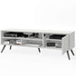 Modubox TV Stand Krom 54"W TV Stand with Metal Legs for 60" TV - Available in 2 Colours