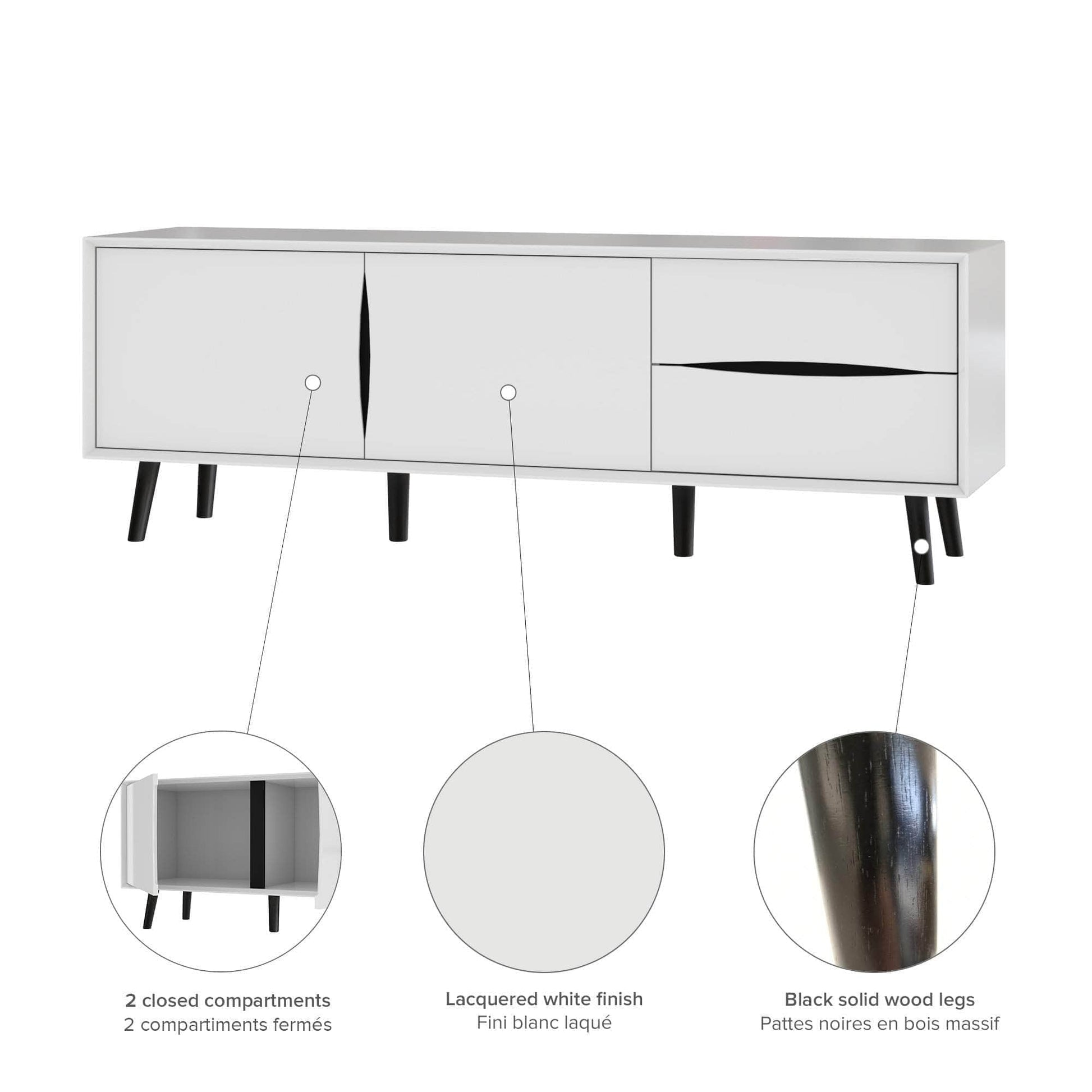 Modubox TV Stand White Maia TV Stand - White