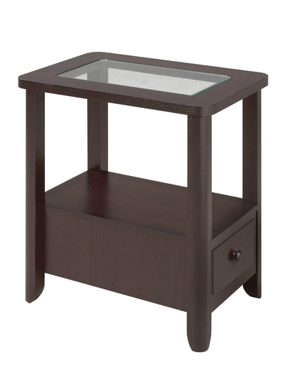 Pending - Brassex Inc. End Table Dark Cherry Accent Table With Storage - Available in 2 Colours