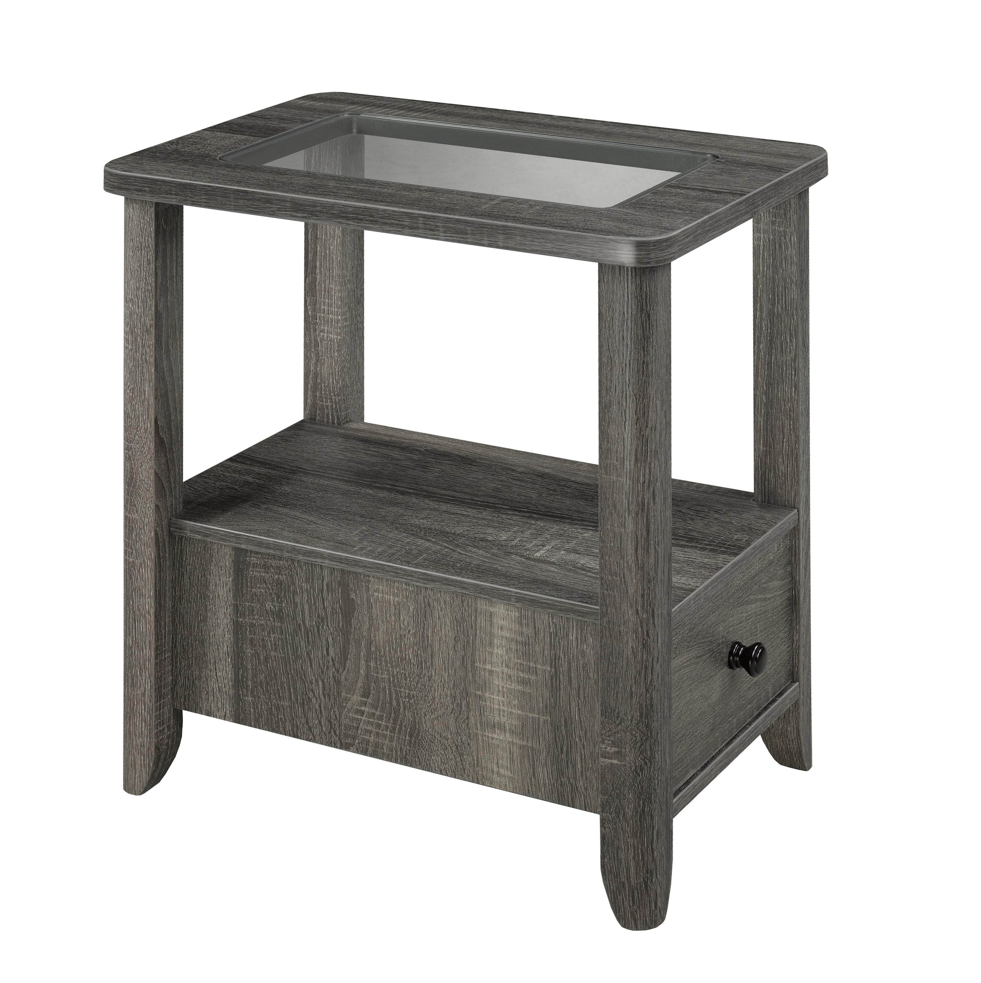 Pending - Brassex Inc. End Table Grey Accent Table With Storage - Available in 2 Colours