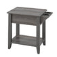 Pending - Brassex Inc. End Table Grey Telephone Stand With Storage Drawer And Cupholders - Available in 2 Colours