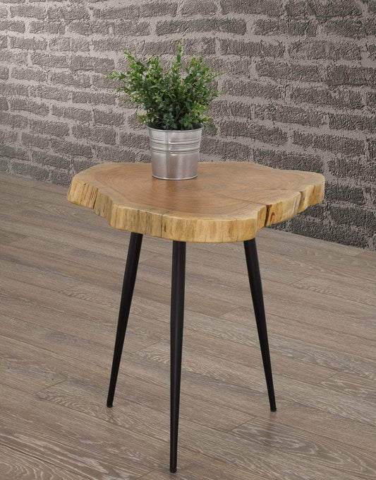 Pending - Brassex Inc. End Table Oliver Accent Table in Oak & Black