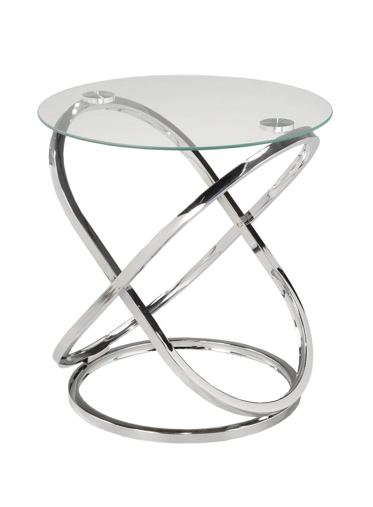 Pending - Brassex Inc. End Table Silver Cairo Accent Table - Available in 2 Colours