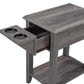 Pending - Brassex Inc. End Table Telephone Stand With Storage Drawer And Cupholders - Available in 2 Colours