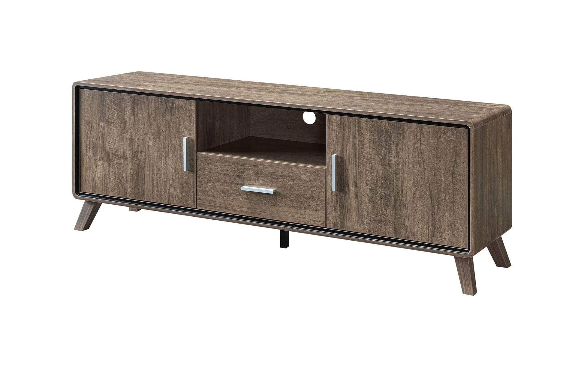 Pending - Brassex Inc. TV Stand Walnut Oak Alessia 60" TV Stand With Storage - Available in 2 Colours