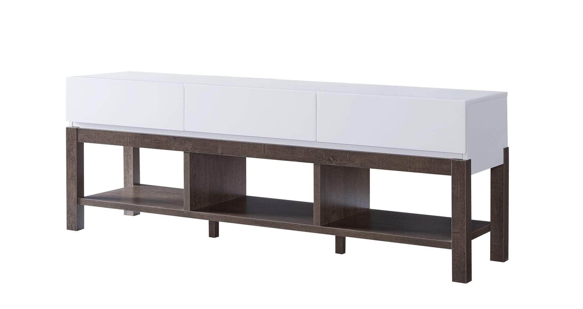 Pending - Brassex Inc. TV Stand Walnut Oak & White Adel 60" TV Stand - Available in 2 Colours