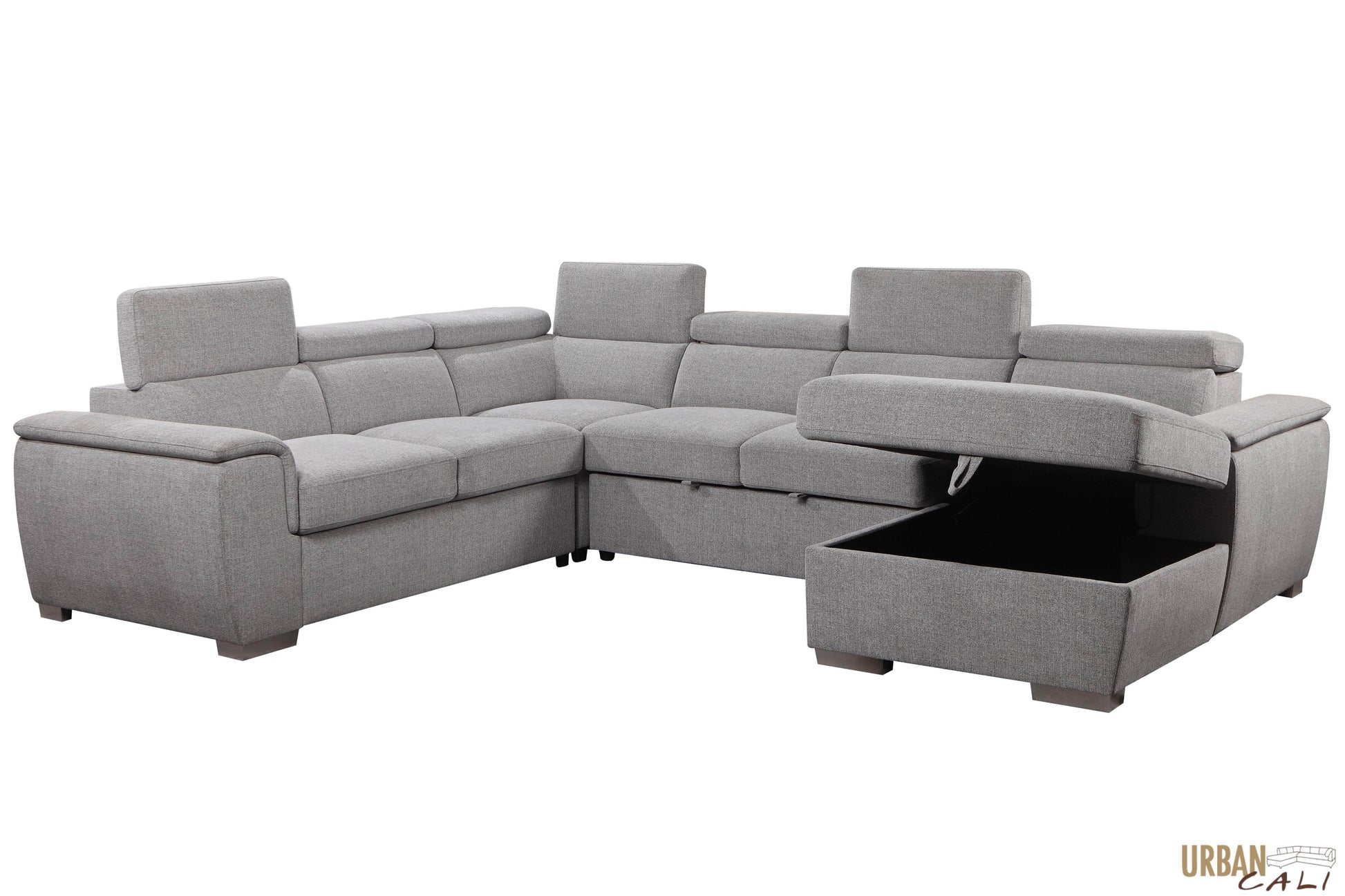 Pending - Urban Cali Bel Air Large Sleeper Sectional Sofa Bed with Storage Chaise