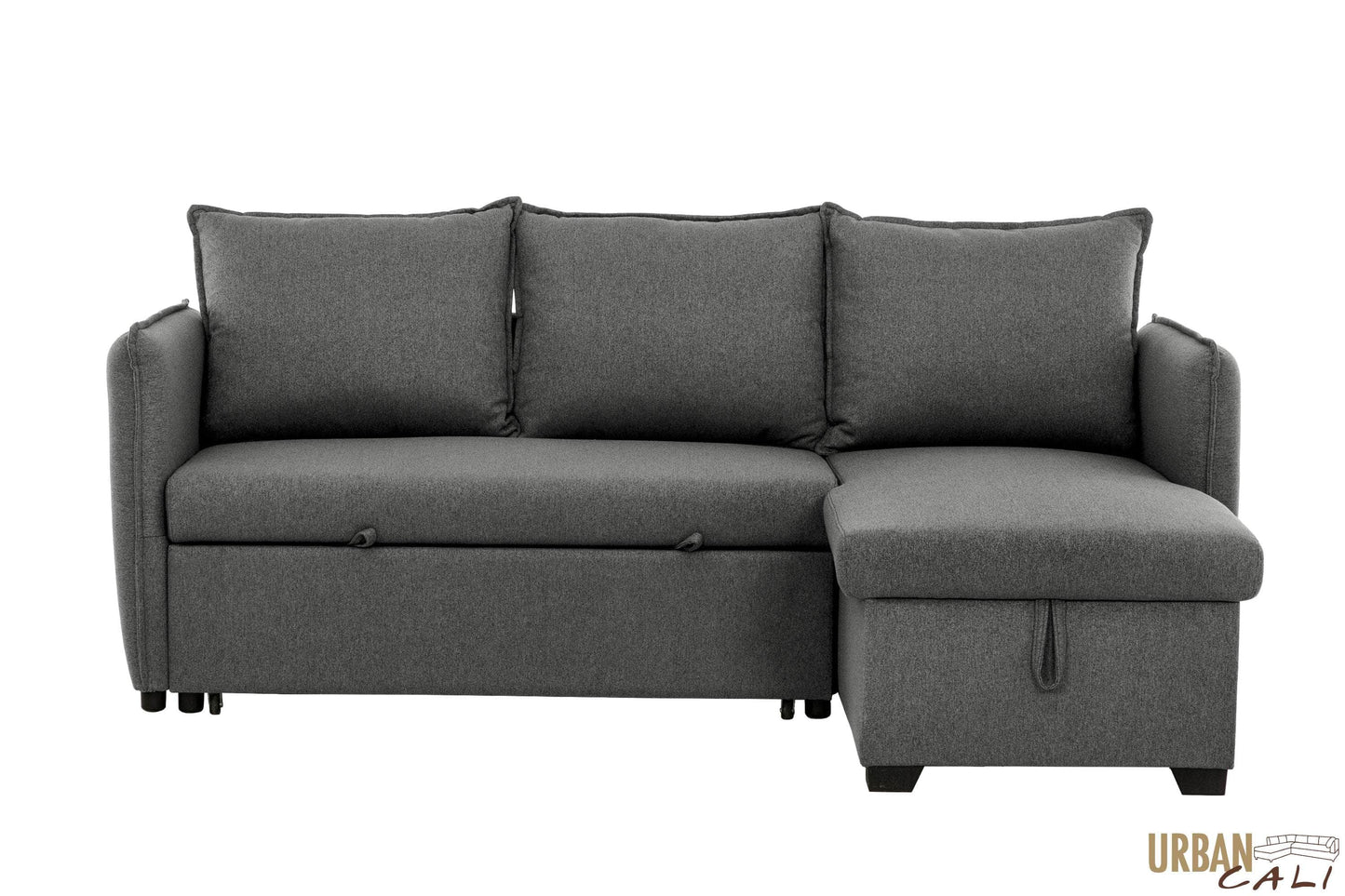 Pending - Urban Cali Laguna Sleeper Sectional Sofa Bed with Reversible Storage Chaise in Nela Ash