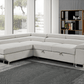 Pending - Urban Cali Left Facing Chaise Hollywood Sleeper Sectional Sofa Bed with Adjustable Headrests and Storage Chaise in Ulani Cream