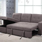 Pending - Urban Cali Left Facing Chaise Malibu Sleeper Sectional Sofa Bed with Storage Chaise
