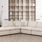 Pending - Urban Cali Long Beach Modular L-Shaped Sectional Sofa with Ottoman in Axel Beige
