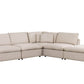 Pending - Urban Cali Long Beach Modular L-Shaped Sectional Sofa with Ottoman in Axel Beige