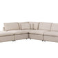 Pending - Urban Cali Long Beach Modular L-Shaped Sectional Sofa with Ottoman in Axel Beige
