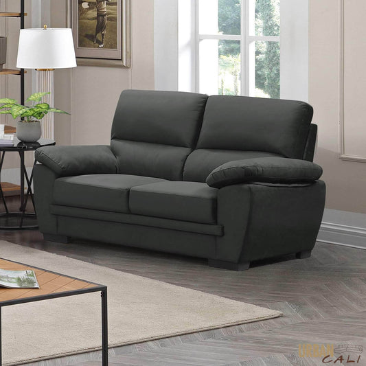 Pending - Urban Cali Monterey 64" Pillow Top Arm Loveseat in Cotton Fabric - Available in 2 Colours