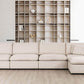 Pending - Urban Cali Right Facing Chaise Long Beach Modular L-Shaped Sectional Sofa with Ottoman in Axel Beige