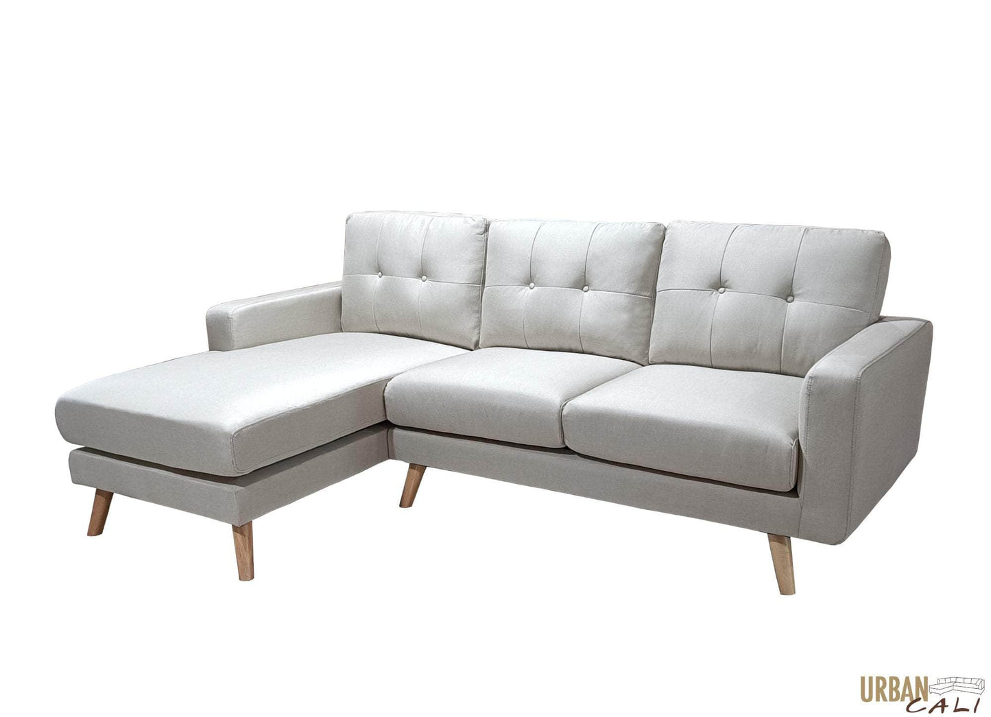 Pending - Urban Cali San Marino Tufted Sectional Sofa – Available in 2 Colours