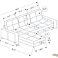Pending - Urban Cali Venice Sleeper Sectional Sofa Bed with Reversible Storage Chaise - Available in 4 Colours