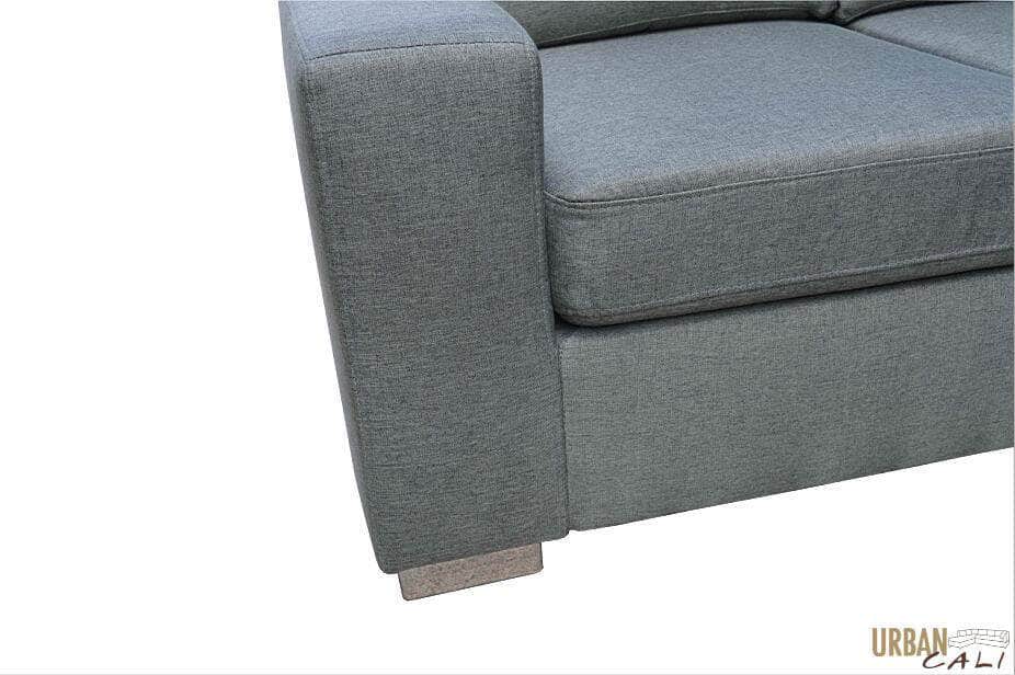 Pending - Urban Cali Ventura Linen Sectional Sofa in Dark Grey
