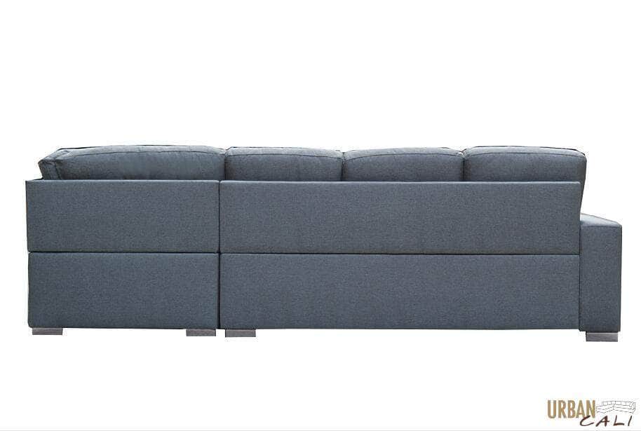 Pending - Urban Cali Ventura Linen Sectional Sofa in Dark Grey