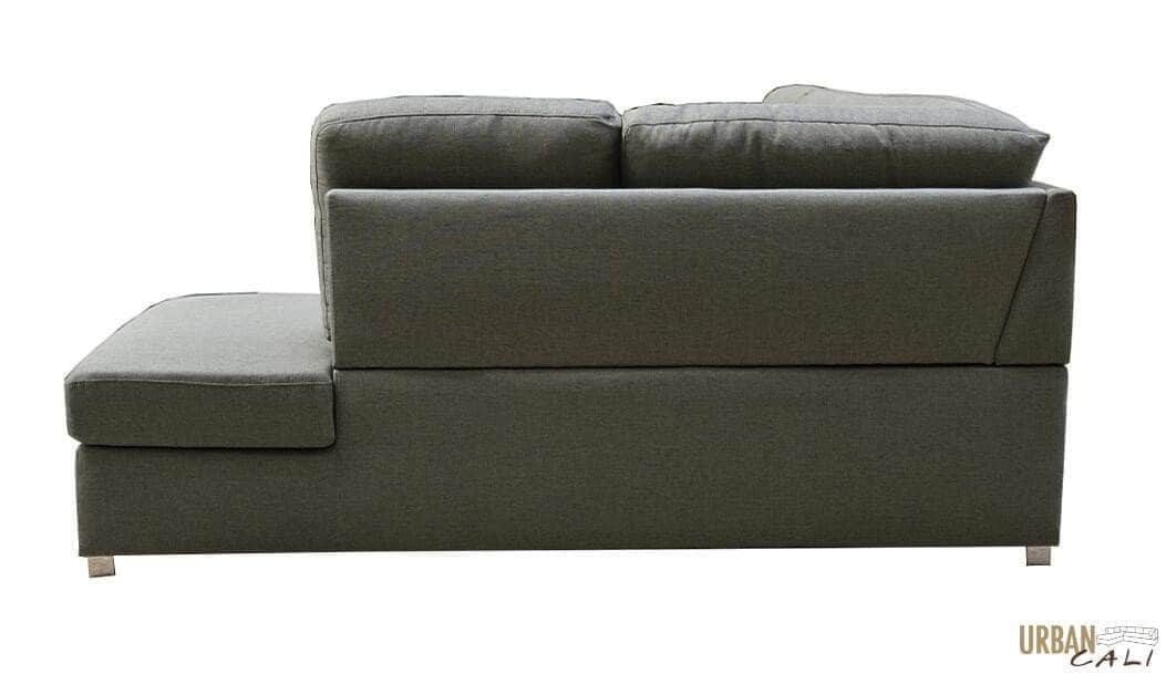 Pending - Urban Cali Ventura Linen Sectional Sofa in Dark Grey