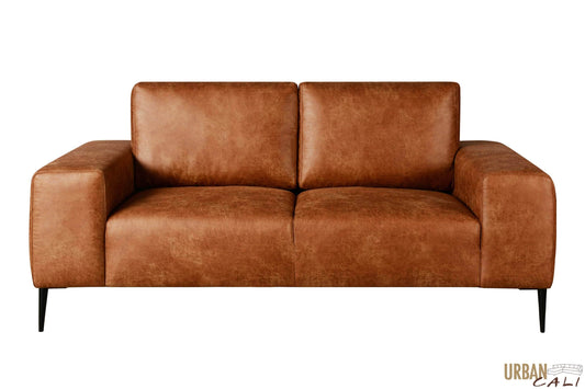 Urban Cali Loveseat Fresno Loveseat in Rustic Light Brown