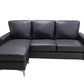 Urban Cali Sectional Brown Del Mar 78.74" Wide Faux Leather Sectional Sofa with Reversible Chaise - Available in 3 Colours