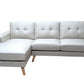 Urban Cali Sectional Cream / Left Facing Chaise San Marino 87.75" Wide Tufted Linen Sectional Sofa - Available in 2 Colours