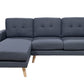 Urban Cali Sectional Dark Grey / Left Facing Chaise San Marino 87.75" Wide Tufted Linen Sectional Sofa - Available in 2 Colours