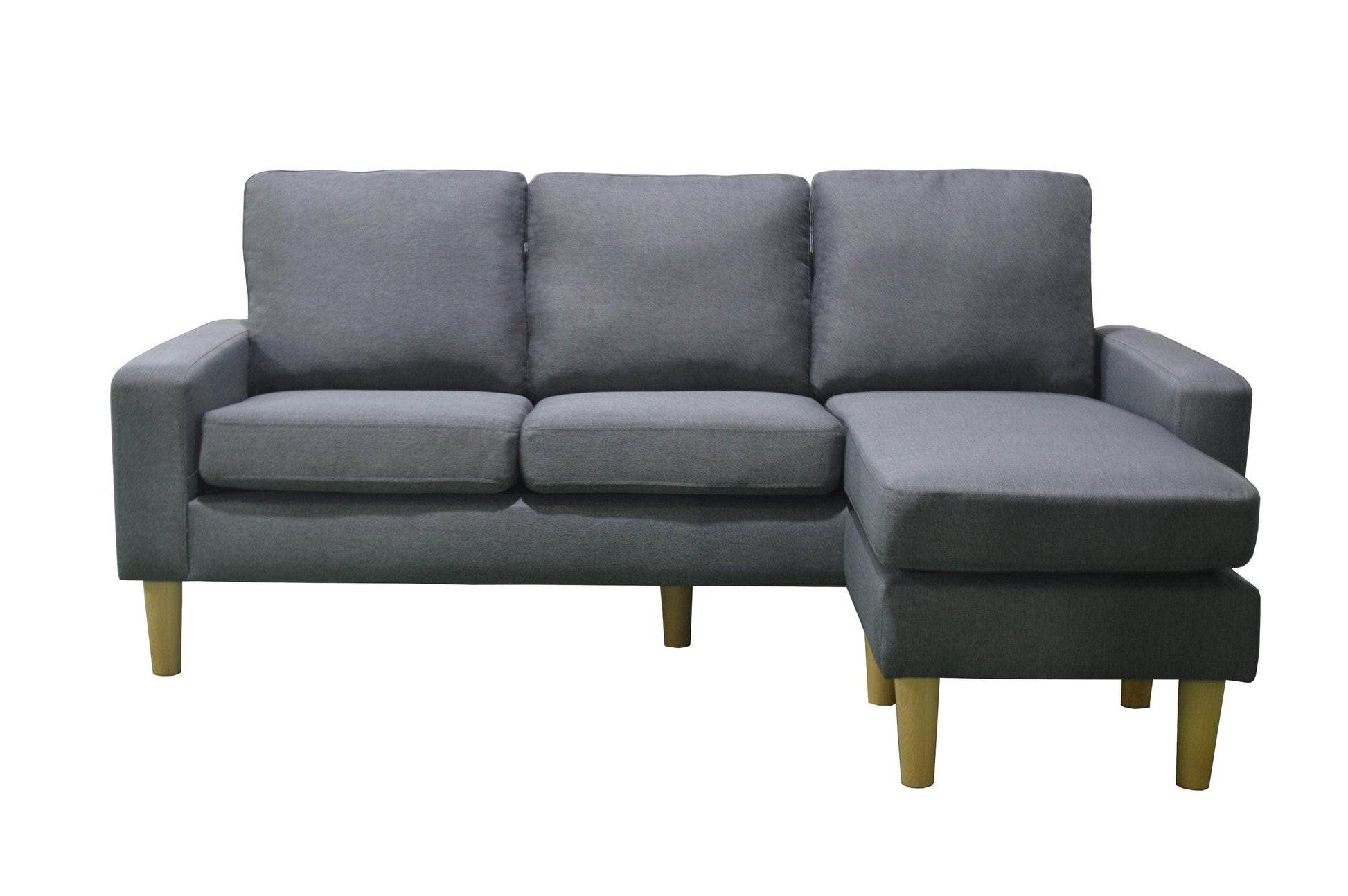 Urban Cali Sectional Green Grey San Francisco 74.8" Wide Sectional Sofa with Reversible Chaise - Available in 4 Colours