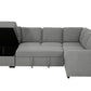 Urban Cali Sectional Left Facing Chaise Santa Cruz Large Sleeper Sectional Sofa Bed with Storage Chaise