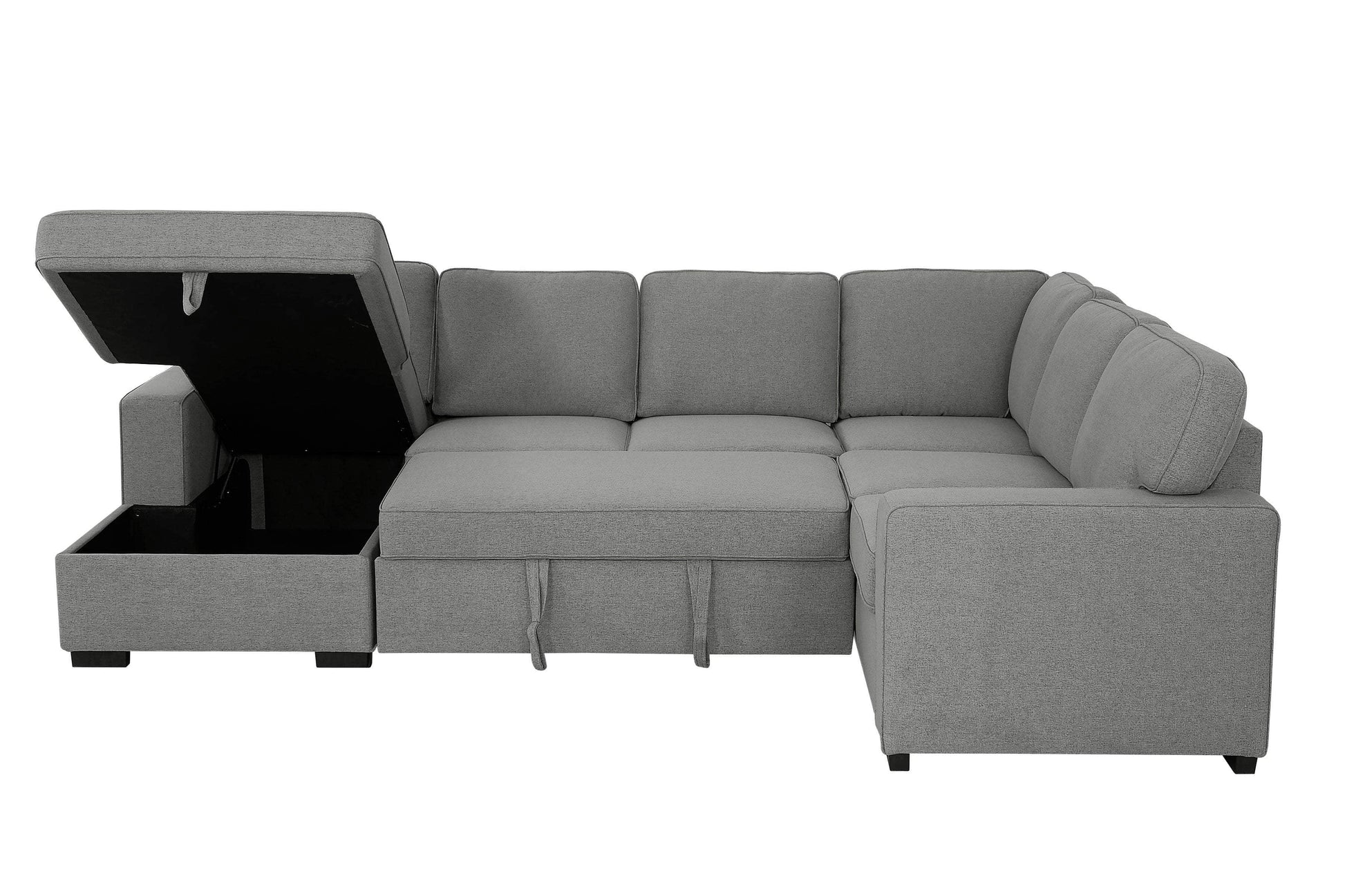 Urban Cali Sectional Left Facing Chaise Santa Cruz Large Sleeper Sectional Sofa Bed with Storage Chaise