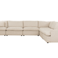 Urban Cali Sectional Long Beach Large Modular L-Shaped Sectional Sofa in Axel Beige