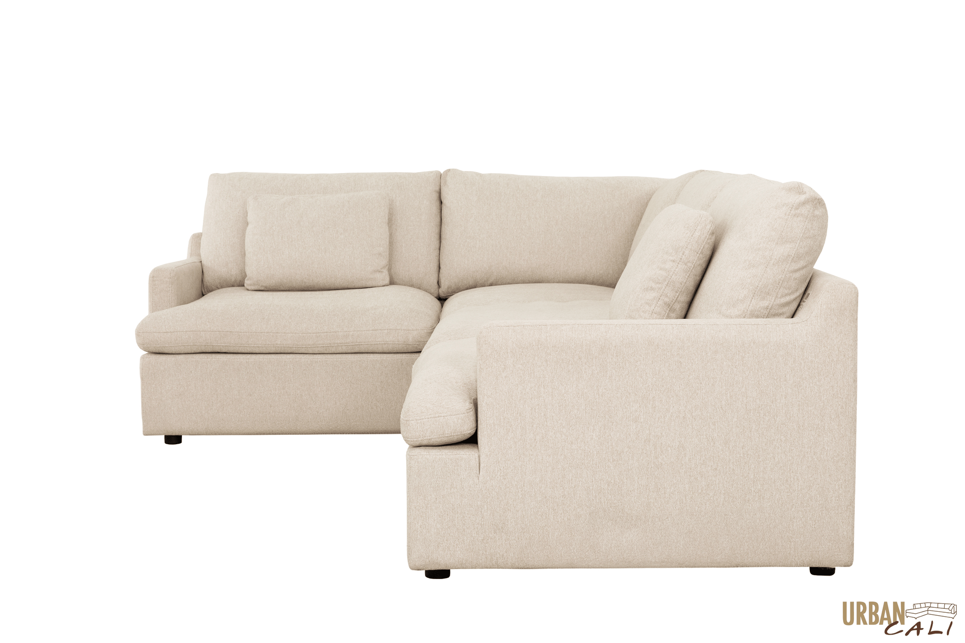 Urban Cali Sectional Long Beach Medium Modular L-Shaped Sectional Sofa in Axel Beige