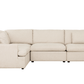 Urban Cali Sectional Long Beach Medium Modular L-Shaped Sectional Sofa in Axel Beige