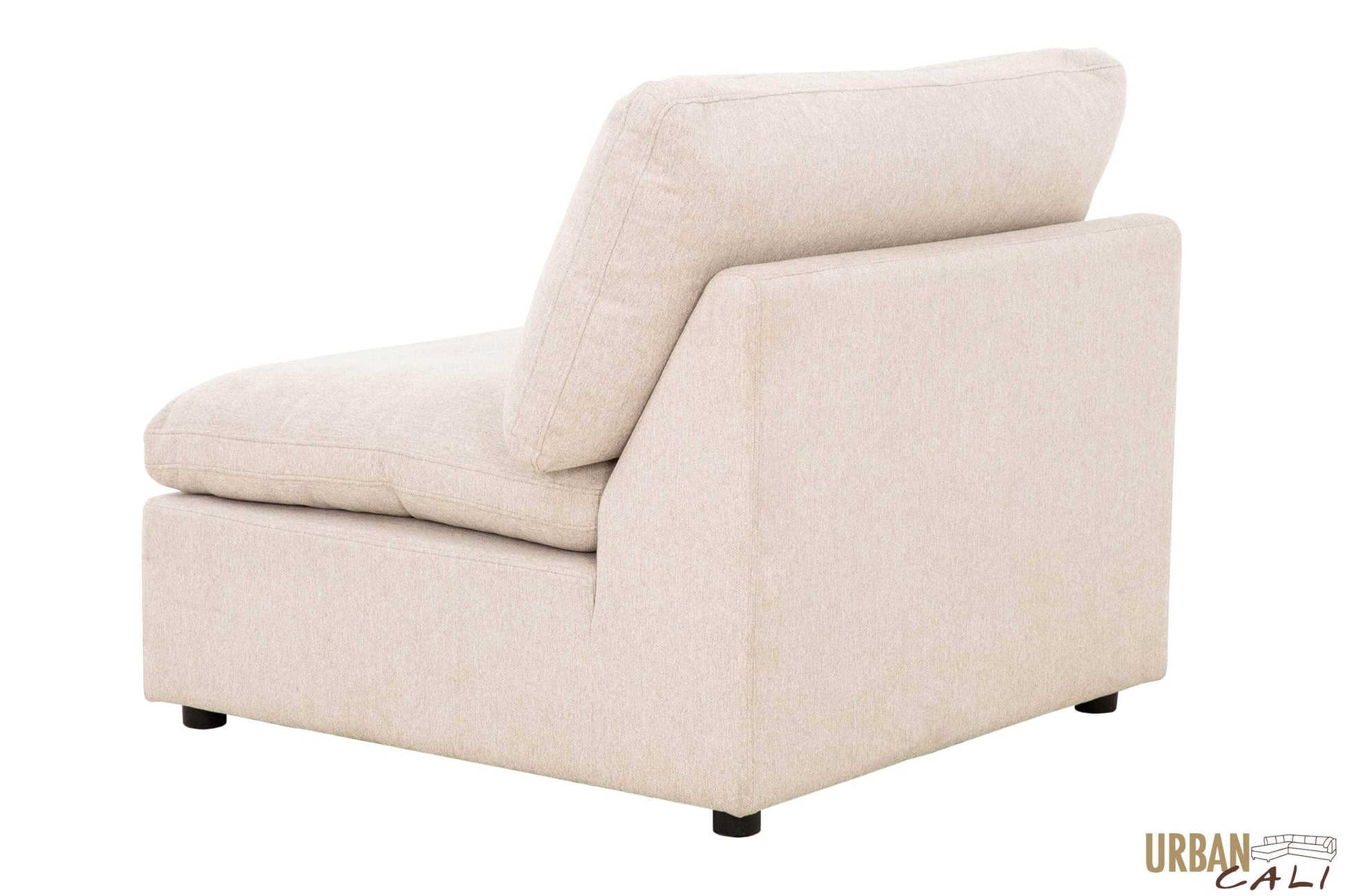 Urban Cali Sectional Long Beach Medium Modular Sectional Sofa with Ottoman in Axel Beige