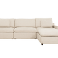 Urban Cali Sectional Long Beach Medium Modular Sectional Sofa with Ottoman in Axel Beige