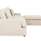 Urban Cali Sectional Long Beach Medium Modular Sectional Sofa with Ottoman in Axel Beige