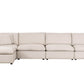 Urban Cali Sectional Long Beach Modular L-Shaped Sectional Sofa with Ottoman in Axel Beige
