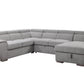 Urban Cali Bel Air Large Modular Sleeper Sectional Sofa Bed with Storage Chaise in Thora Stone, image 6