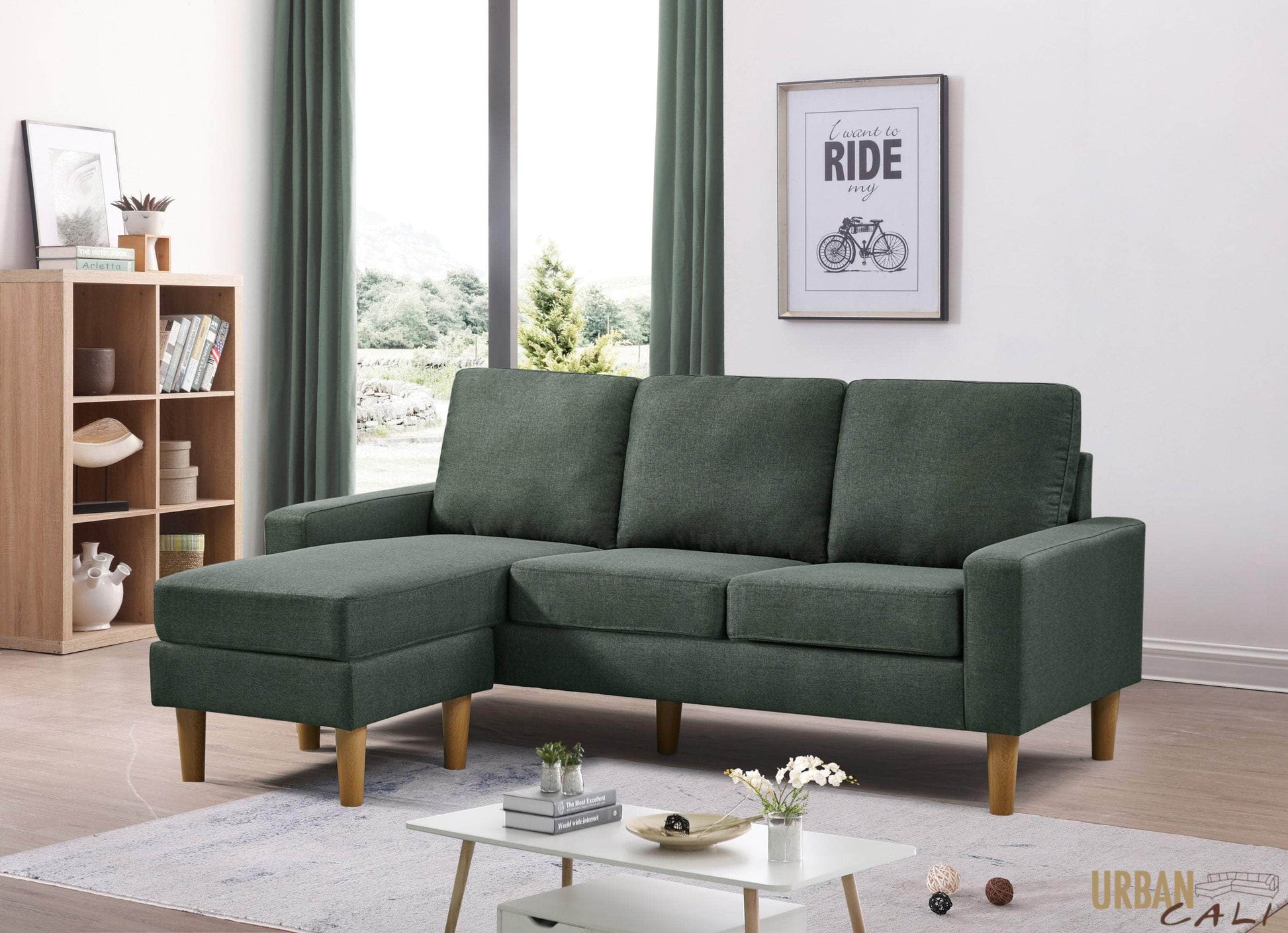 Urban Cali Sectional San Francisco 74.8" Wide Sectional Sofa with Reversible Chaise - Available in 4 Colours