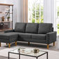 Urban Cali Sectional San Francisco 74.8" Wide Sectional Sofa with Reversible Chaise - Available in 4 Colours