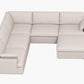 Urban Cali Sectional Sofa Long Beach Modular Corner Sectional Sofa with Ottoman in Axel Beige