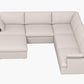 Urban Cali Sectional Sofa Long Beach Modular Corner Sectional Sofa with Ottoman in Axel Beige