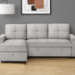 Urban Cali Sectional Sofa Venice Sleeper Sectional Sofa Bed with Reversible Storage Chaise - Available in 4 Colours