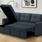 Urban Cali Sectional Sofa Venice Sleeper Sectional Sofa Bed with Reversible Storage Chaise - Available in 4 Colours