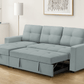 Urban Cali Sectional Sofa Venice Sleeper Sectional Sofa Bed with Reversible Storage Chaise - Available in 4 Colours