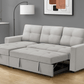 Urban Cali Sectional Sofa Venice Sleeper Sectional Sofa Bed with Reversible Storage Chaise - Available in 4 Colours