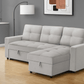 Urban Cali Sectional Sofa Venice Sleeper Sectional Sofa Bed with Reversible Storage Chaise - Available in 4 Colours