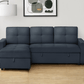 Urban Cali Sectional Sofa Venice Sleeper Sectional Sofa Bed with Reversible Storage Chaise - Available in 4 Colours