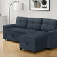 Urban Cali Sectional Sofa Venice Sleeper Sectional Sofa Bed with Reversible Storage Chaise - Available in 4 Colours